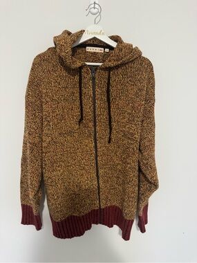 Uniqlo x Marni Collaboration Mix Color Yarn Oversized Full Zip Hoodie.
